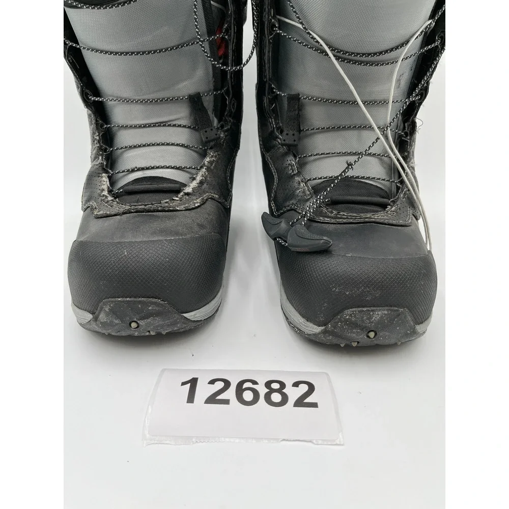 Burton Driver X Snowboard Boots Mens 9 Black Gray Traditional Lace UP Winter